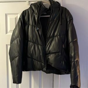 Zara black puffer jacket